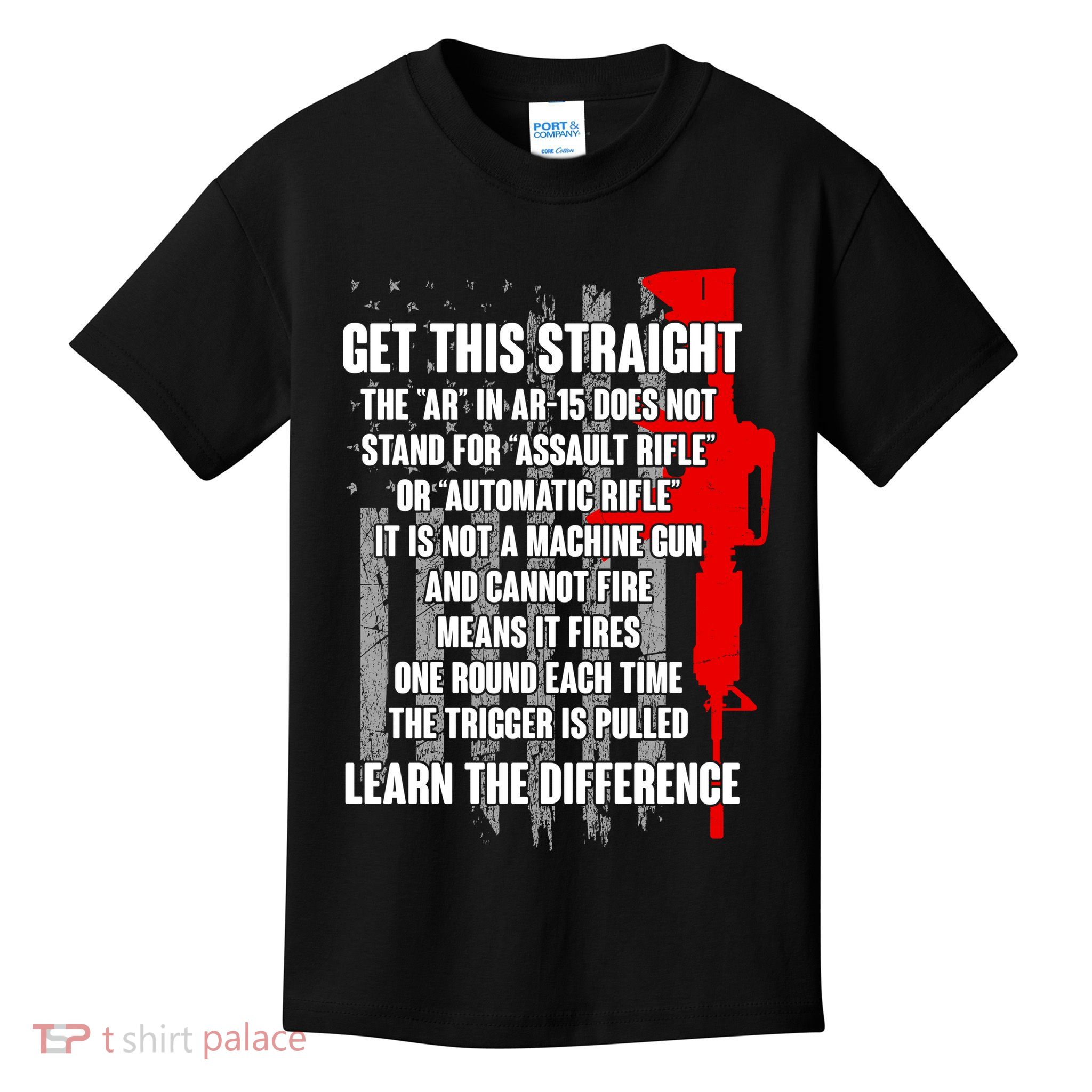 Get This Straight AR-15 US Flag Kids T-Shirt