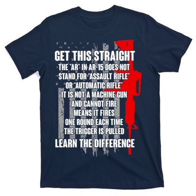 Get This Straight AR-15 US Flag T-Shirt