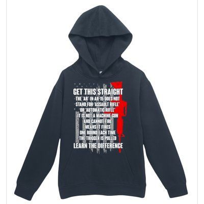 Get This Straight AR-15 US Flag Urban Pullover Hoodie