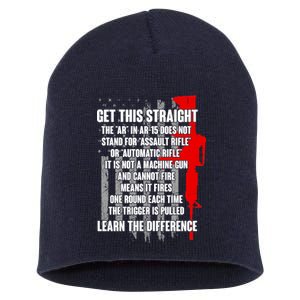 Get This Straight AR-15 US Flag Short Acrylic Beanie