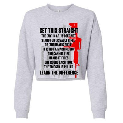 Get This Straight AR-15 US Flag Cropped Pullover Crew