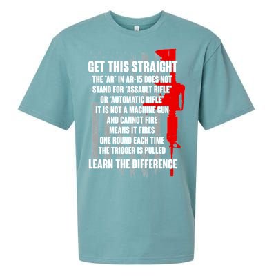 Get This Straight AR-15 US Flag Sueded Cloud Jersey T-Shirt