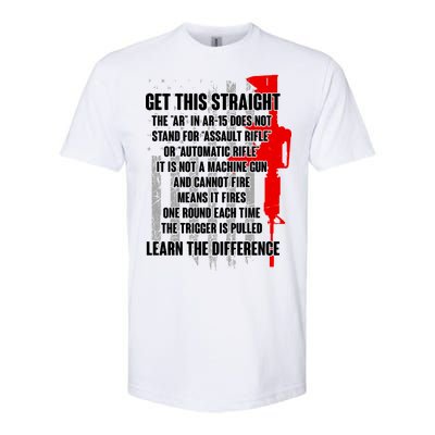 Get This Straight AR-15 US Flag Softstyle® CVC T-Shirt