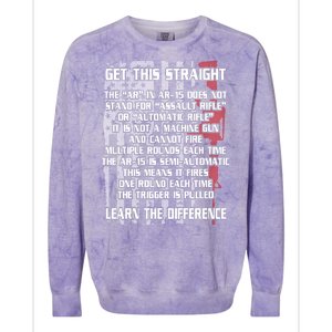 Get This Straight Learn the Difference AR-15 Colorblast Crewneck Sweatshirt