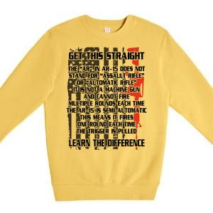 Get This Straight Learn the Difference AR-15 Premium Crewneck Sweatshirt