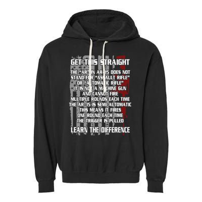 Get This Straight Learn the Difference AR-15 Garment-Dyed Fleece Hoodie