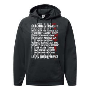 Get This Straight Learn the Difference AR-15 Performance Fleece Hoodie