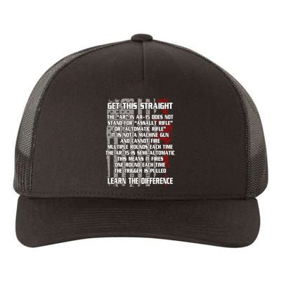 Get This Straight Learn the Difference AR-15 Yupoong Adult 5-Panel Trucker Hat