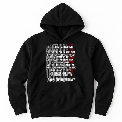 Get This Straight Learn the Difference AR-15 Hoodie