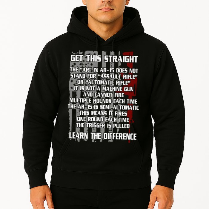 Get This Straight Learn the Difference AR-15 Hoodie