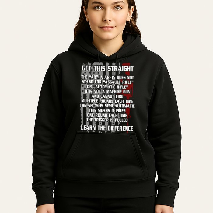 Get This Straight Learn the Difference AR-15 Hoodie