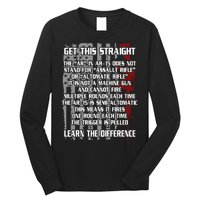 Get This Straight Learn the Difference AR-15 Long Sleeve Shirt