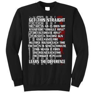 Get This Straight Learn the Difference AR-15 Sweatshirt