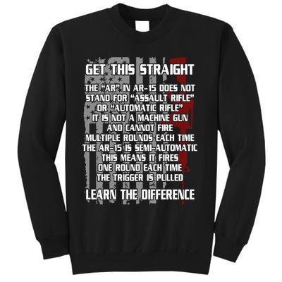 Get This Straight Learn the Difference AR-15 Sweatshirt
