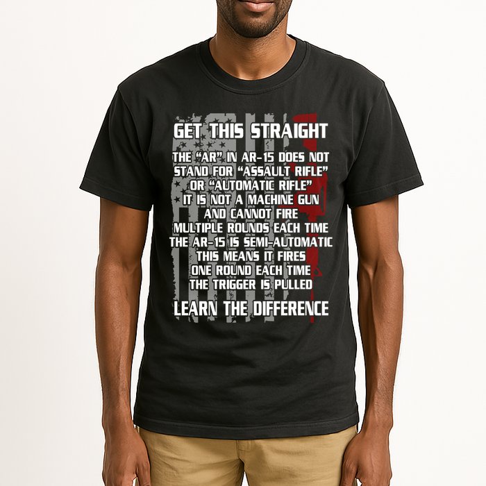Get This Straight Learn the Difference AR-15 Tall T-Shirt