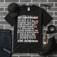 Get This Straight Learn the Difference AR-15 Tall T-Shirt