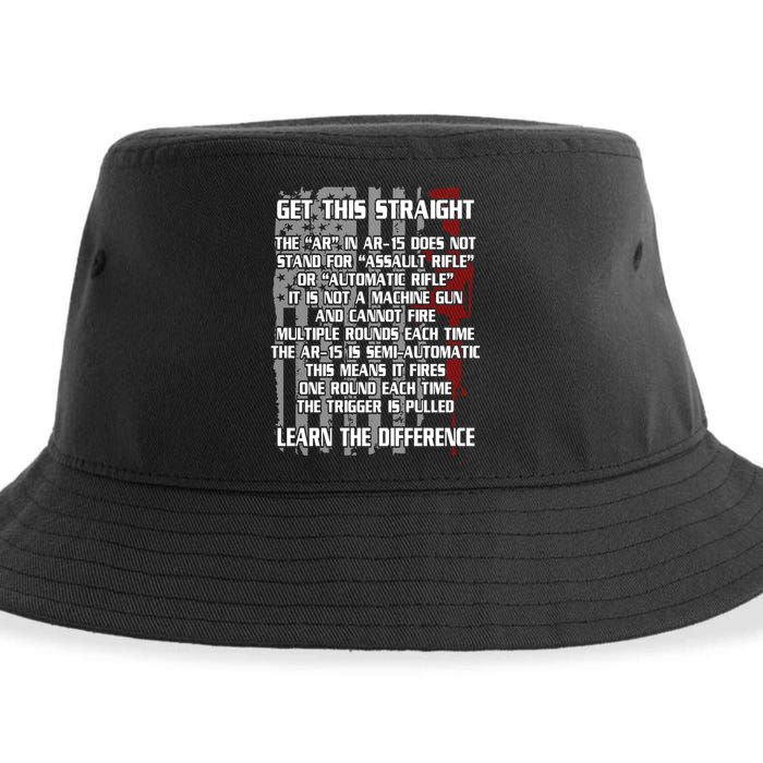 Get This Straight Learn the Difference AR-15 Sustainable Bucket Hat