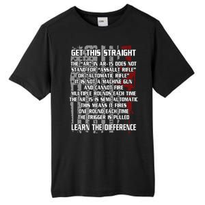 Get This Straight Learn the Difference AR-15 Tall Fusion ChromaSoft Performance T-Shirt