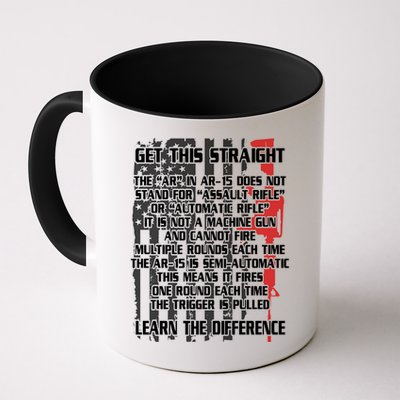 Get This Straight Learn the Difference AR-15 Mug
