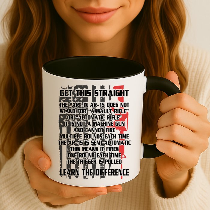 Get This Straight Learn the Difference AR-15 Mug