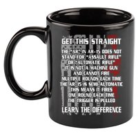 Get This Straight Learn the Difference AR-15 11oz C Handle Ceramic Mug