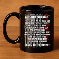 Get This Straight Learn the Difference AR-15 11oz C Handle Ceramic Mug