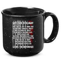 Get This Straight Learn the Difference AR-15 15oz Campfire Ceramic Mug