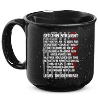Get This Straight Learn the Difference AR-15 15oz Campfire Ceramic Mug