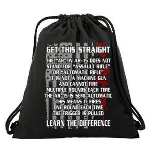 Get This Straight Learn the Difference AR-15 Drawstring Bag