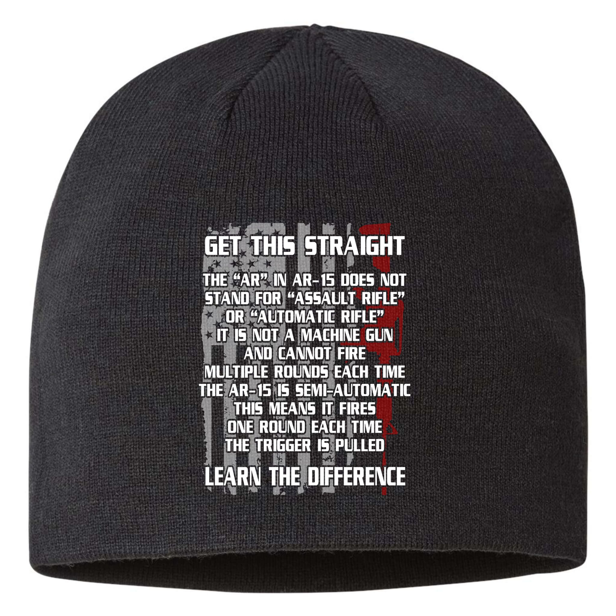 Get This Straight Learn the Difference AR-15 Sustainable Beanie