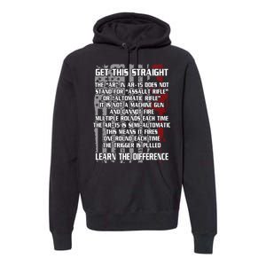 Get This Straight Learn the Difference AR-15 Premium Hoodie