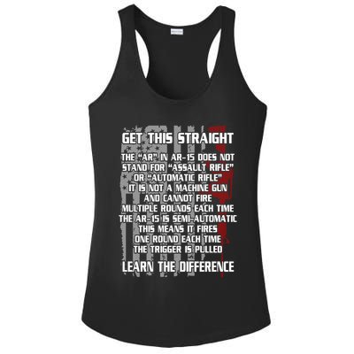 Get This Straight Learn the Difference AR-15 Ladies PosiCharge Competitor Racerback Tank