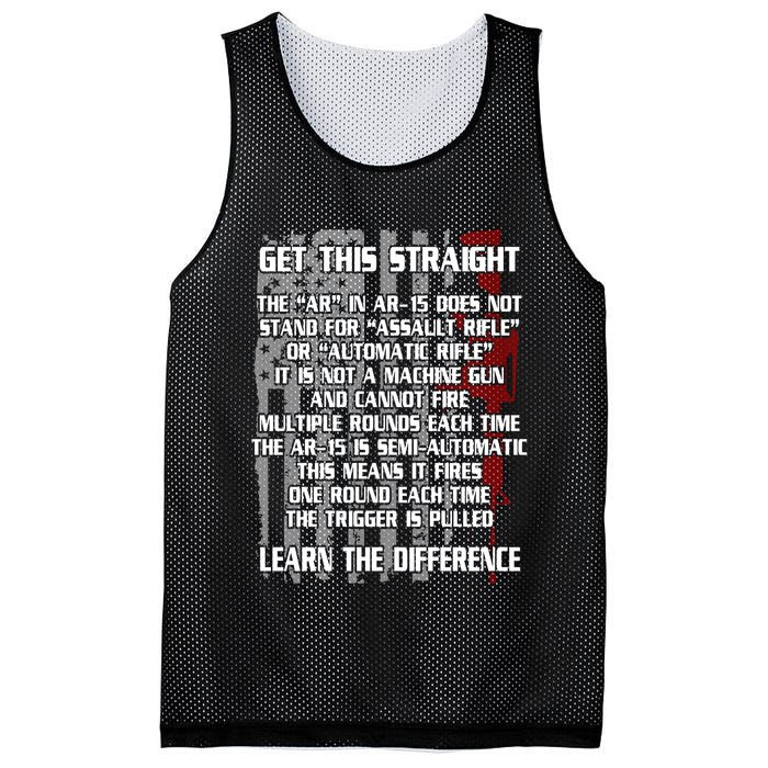 Get This Straight Learn the Difference AR-15 Mesh Reversible Basketball Jersey Tank