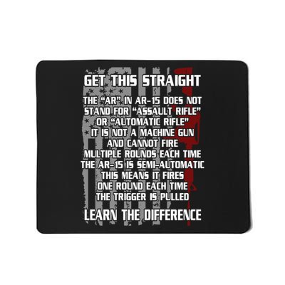 Get This Straight Learn the Difference AR-15 Mousepad