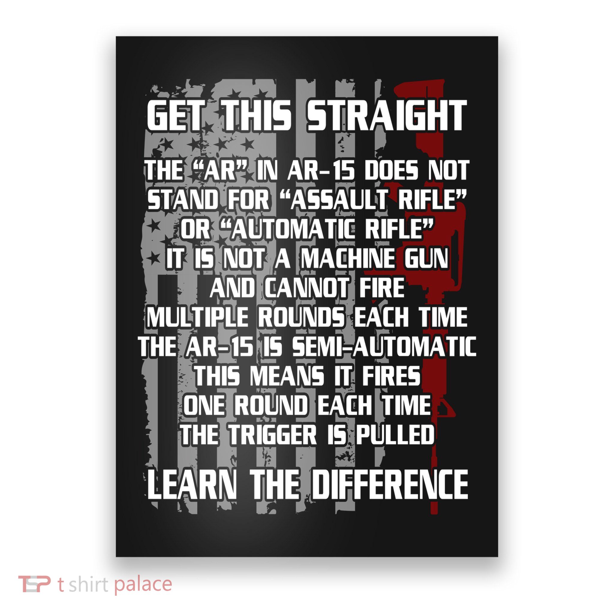 Get This Straight Learn the Difference AR-15 Poster