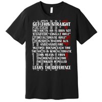 Get This Straight Learn the Difference AR-15 Premium T-Shirt