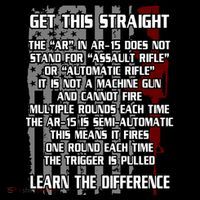 Get This Straight Learn the Difference AR-15 Tall Hoodie