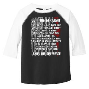 Get This Straight Learn the Difference AR-15 Toddler Fine Jersey T-Shirt