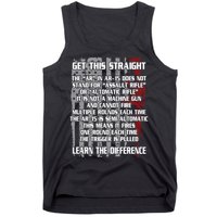 Get This Straight Learn the Difference AR-15 Tank Top