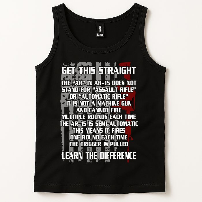Get This Straight Learn the Difference AR-15 Tank Top