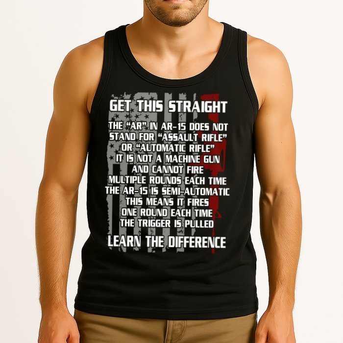 Get This Straight Learn the Difference AR-15 Tank Top