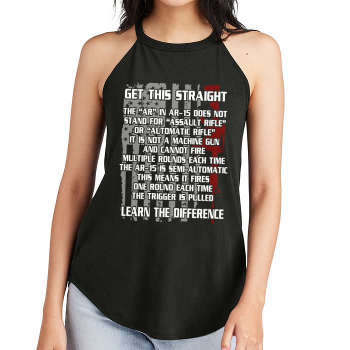 Get This Straight Learn the Difference AR-15 Women's Perfect Tri Rocker Tank