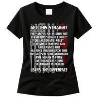Get This Straight Learn the Difference AR-15 Womens T-Shirt