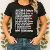 Get This Straight Learn the Difference AR-15 Womens T-Shirt