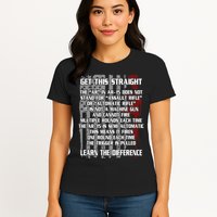 Get This Straight Learn the Difference AR-15 Womens T-Shirt
