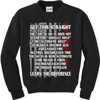 Get This Straight Learn the Difference AR-15 Kids Sweatshirt