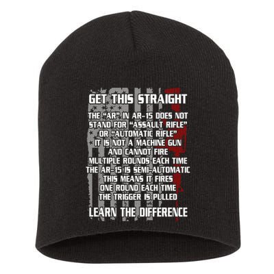 Get This Straight Learn the Difference AR-15 Short Acrylic Beanie