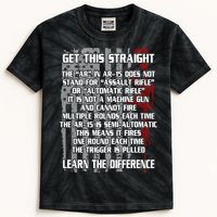 Get This Straight Learn the Difference AR-15 Kids Tie-Dye T-Shirt
