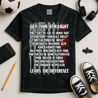Get This Straight Learn the Difference AR-15 Kids Tie-Dye T-Shirt