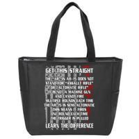 Get This Straight Learn the Difference AR-15 Zip Tote Bag